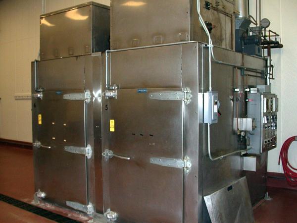 single door, w/Manual 3 Stage Controller & (2) VE 650 Chart Recorders, overall size 153'' W X