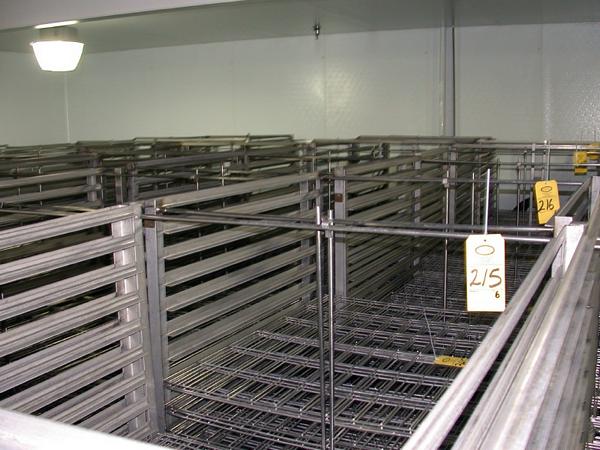 ' L, 21 shelves, 3'' between shelf