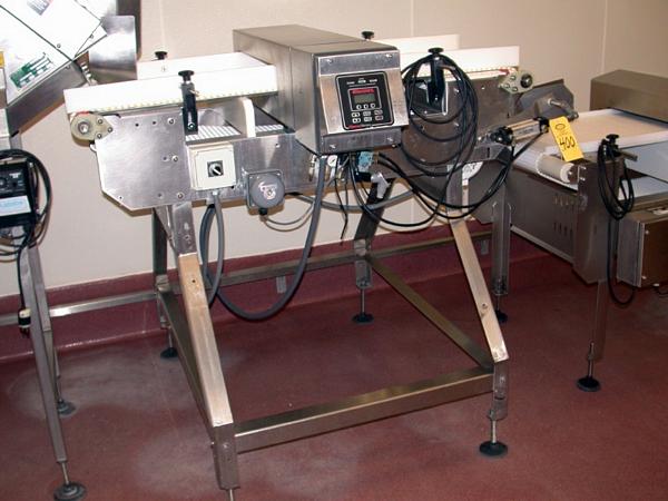 W X 4'' H opening, 18'' W X 5' L intralox belt w/reject system