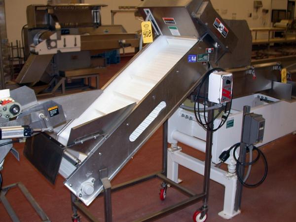 ntralox belt 18'' W X 5' 2'' L, flighted  belt, 2'' flights, 7 1/2'' between flights