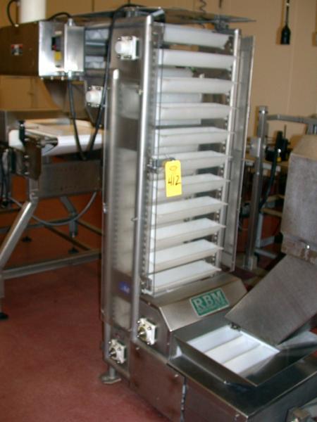 ll X 1'' infeed X 6' L, buckets 18'' L X 4 1/2'' W X 2 1/2'' D