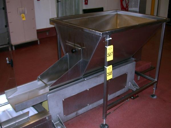 s.s w/hopper, 4' L X 3' W X 32'' D