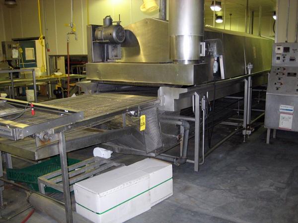 -054, 3,500, 000 BTU/hour input, 40" belt X 35' L w/(2) s.s. control cabinets, natural gas