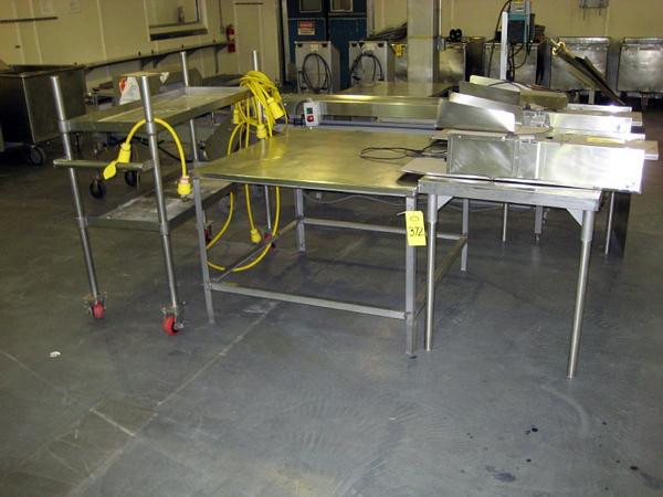 X 30" X 60", (1) Rolling S.S. Rack on wheels