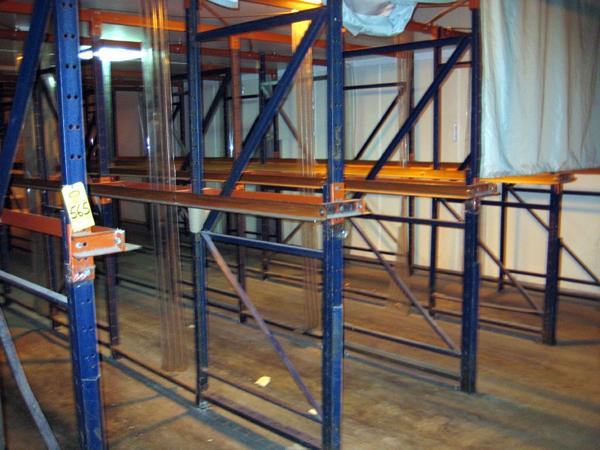 holds 22 pallets, blast freezer type racking