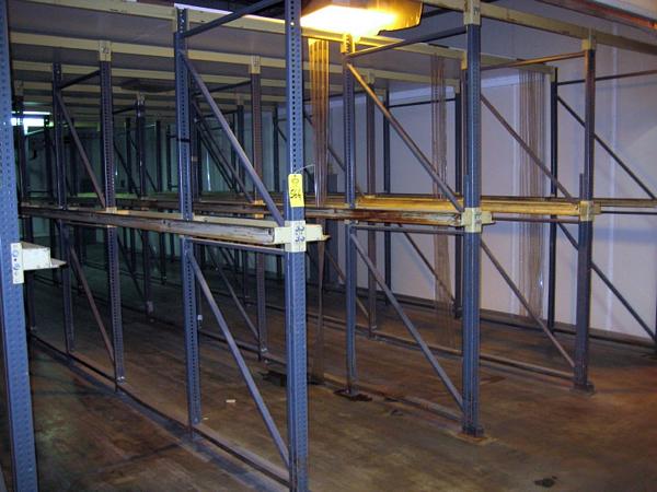 holds 22 pallets, blast freezer type racking