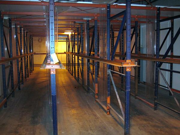 holds 22 pallets, blas type racking