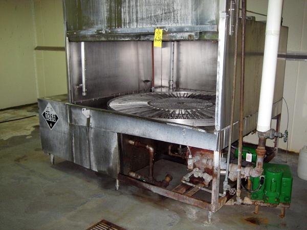 #5839, 360 gallon cap.,  w/filter system, 76" X 76" X 29" opening, 74" rotary tray loader, 240