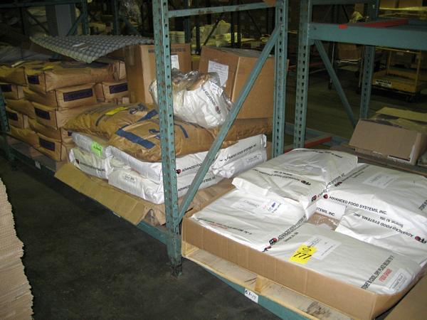 llet Sweet Whey, (1) Pallet Textured Soy Protein, (1) Pallet Textured Vegetable Protein