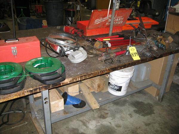 ita Portable Wire Brush Tool , Dayton Hand Drill, Large Gear Puller, Misc. Pipe Wrenches,