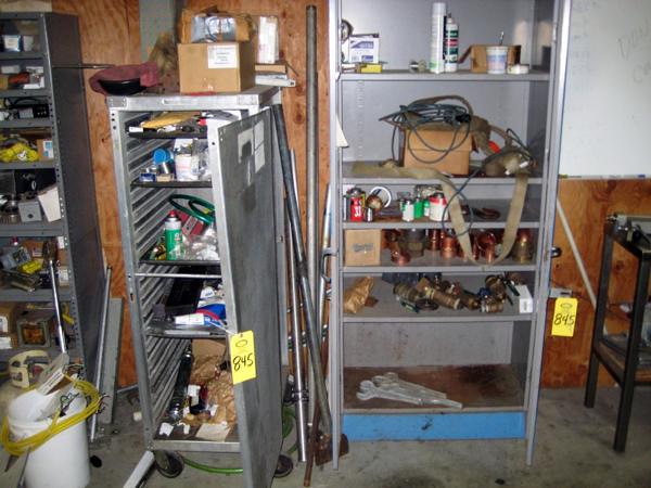ents, Solder, Grease Gun, 16" Squares, Acetalene, Torch, Straps, Misc. Fittings