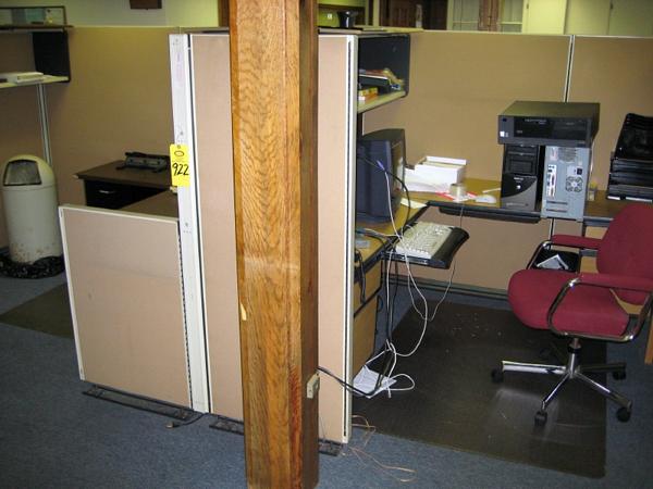 ) Desks, (4) File Cabinets, Chair, Misc. Office Tools, Staplers, 3-Hole Punch, (1) Rhode Island