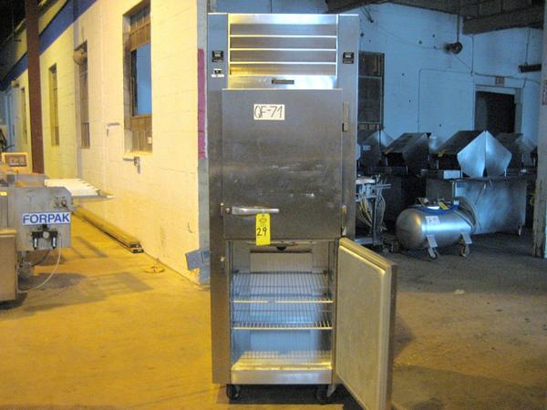 ezer, Ser. #T821940I97, all s.s., 30" W X 7' H X 34" D, on wheels, 2 shelves