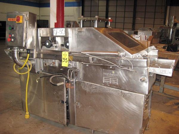 r, Ser. #4845, double roller, all s.s., w/s.s. chain conveyor, infeed 24" W X 23" L, out feed
