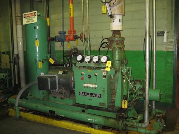 sor, max pressure NH3-300 PSIG w/Lincoln 200 h.p. motor, API Basco heat exchanger, size 06108,