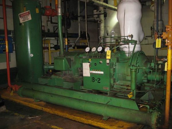 w Compressor, Ser. #056-R02088, max PSI 150, w/Toshiba 250 h.p. motor, holding tank, P/N 12817, Ser.