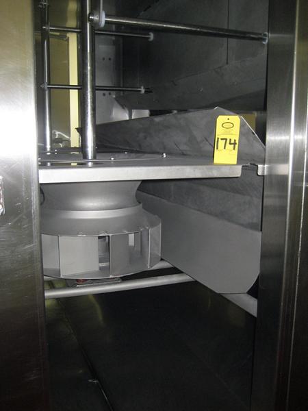 Freezer, pass through all s.s. construction w/s.s. chain belt, first pass 17 3/4" W X 62" L inside