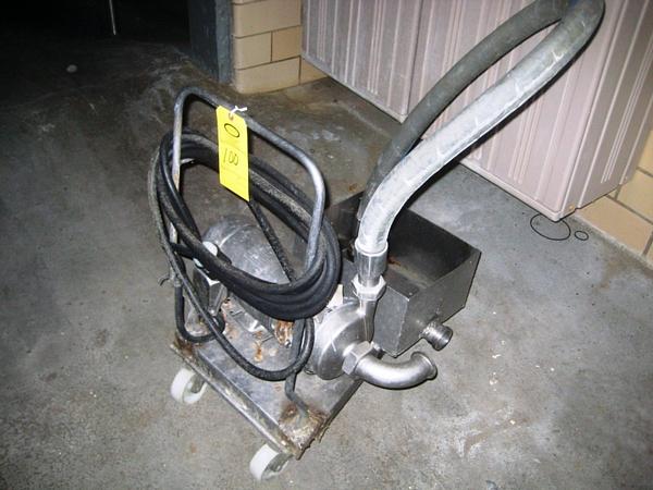 , 3400 RPM s.s. motor on s.s. stand w/small tank & hose