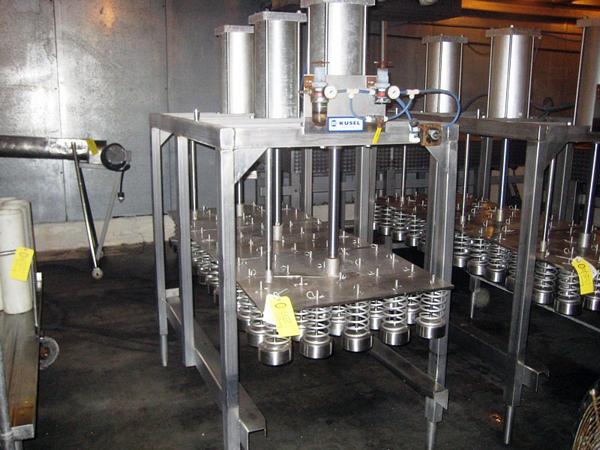 w/2 carts, all s.s. frame, 78" L x 40" W x 7' H