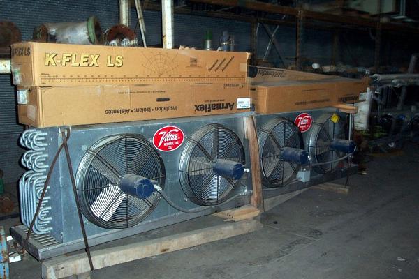 . 9 ton cap., for freezer application, has (4) 3/4 h.p. fans, s.s. defrost coils, Ser. #H52338,