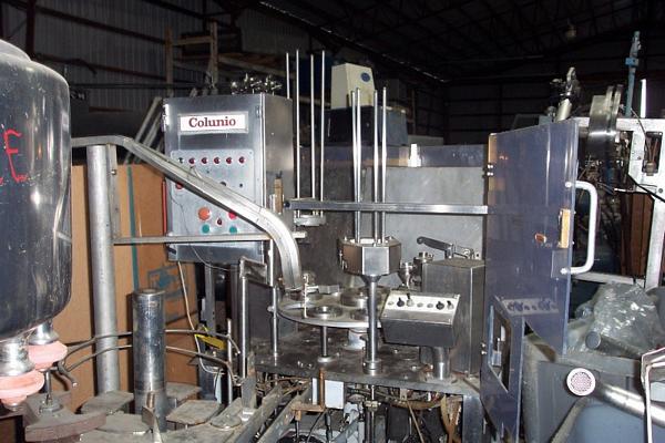 60, for round cups, dual piston fillers w/pre-dose & final fill. dimensions: 4' L X 3' W X 6' H,