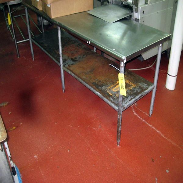 . top, mild steel bottom shelf