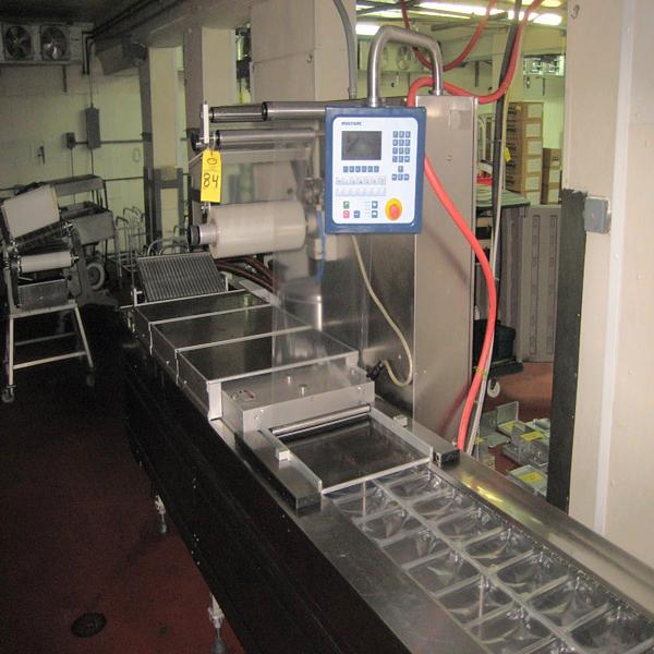 Ser. #729, Mfg. 1999, 220 volts, 3 phase, 4 1/2" X 7 1/4", 4 up die current set-up, w/vacuum trim