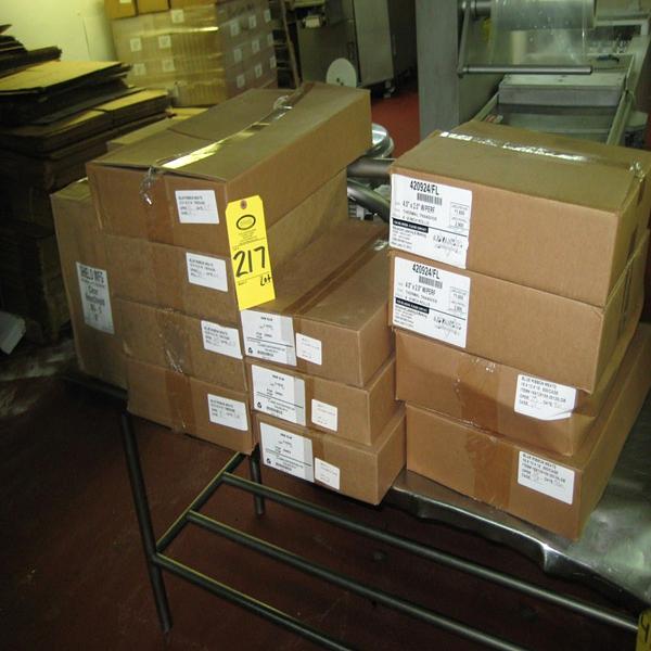 BG-5 6", (1) Case 3240 GFS Labels 3" X 6", (4) Cases 12" X 10" X 18" Clear Poly Bags 750/cs, (3)