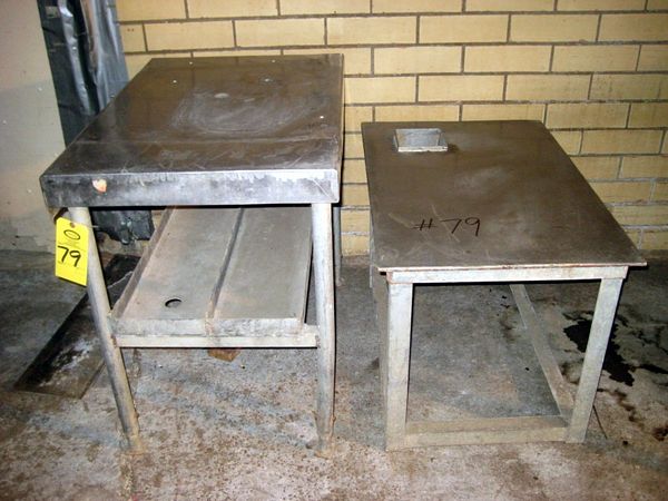 S. Table, 24" X 36" L X 24" H, 6" hole in top  ; located in Grenada, Mississippi