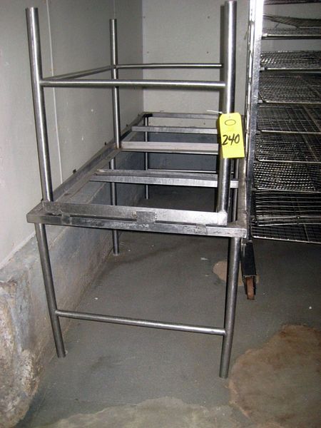 X 46" L & S.S. Frame for poly top table 36" W X 8' L  ; located in Chicago, Illinois