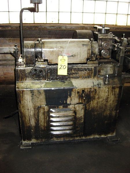 Machine with 96" run out table with adjustable stop