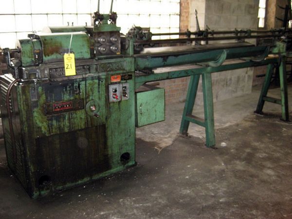 Cut-Off Machine with 96" run out table with adjustable stop