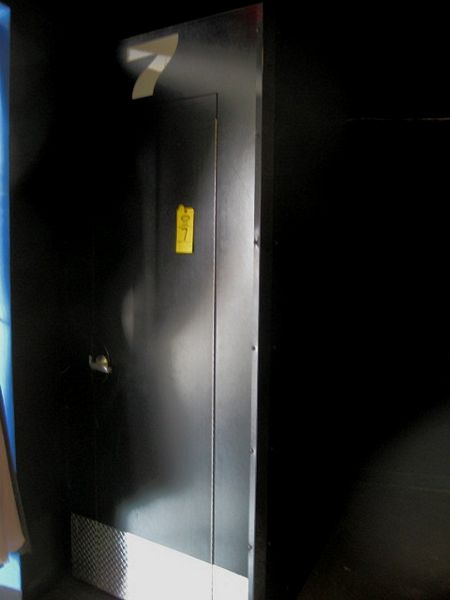ning Booth, Ser. #050563080T, w/attached dressing room, booth 25" W X 19" Deep X 88" H, dressing