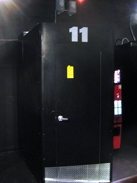 ning Booth w/attached dressing room, booth 25" W X 19" Deep X 88" H, dressing room 36" W X 33" Deep,