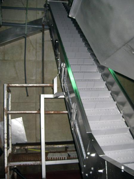 " flights, 6" between, 38" infeed X 14' H discharge