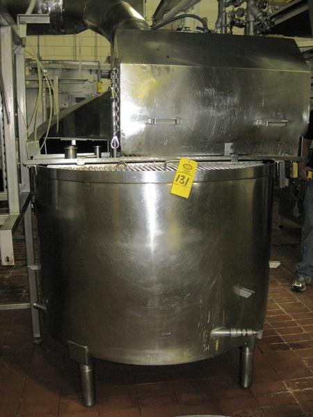 ep agitated hydraulically driven agitator, 51" D X 40" D w/3" bottom outlet, s.s. safety grid, (2)
