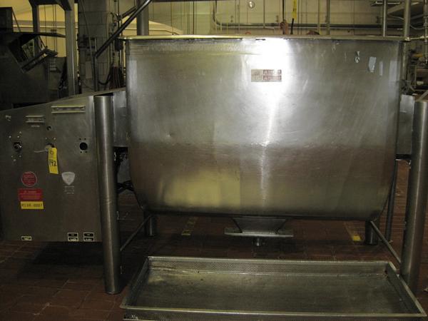 cu. ft., single shaft, Ser. #D0185, all s.s., w/3" end bottom center & tilt discharges, s.s. frame
