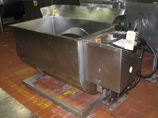 r, approx. 20 cu. ft., single shaft, 3" X 6" center bottom & tilt discharges, s.s. frame mounted