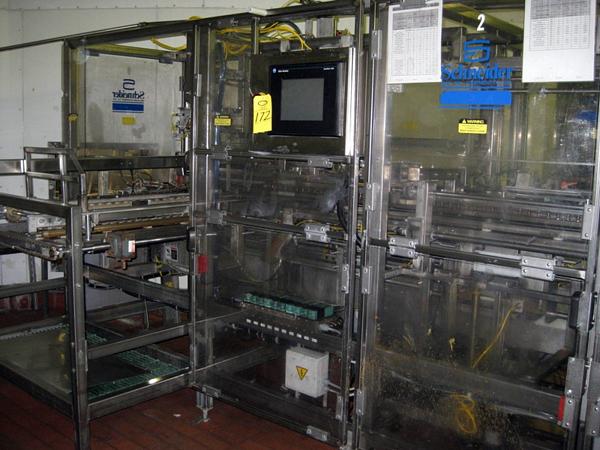 Vertical S.S. Case Packer, Ser. 1937-1001, w/Nordsen 3500V hot melt system & A-B Panelview 1000