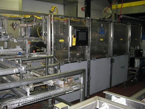 Vertical S.S. Case Packer, Ser. 1936-1101, w/Nordsen 3500V hot melt system & A-B Panelview 1000