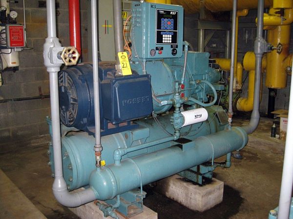Compressor, refrigerant R717/R22, volume ratio 22-50, max. RPM 3500, mfg. 2002, w/Leeson Mdl.