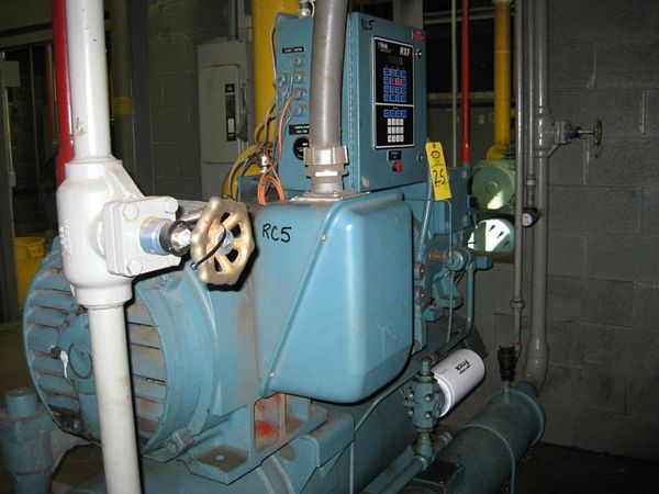 Compressor, Refrigerant R717, volume ratio 22-50, max rpm 3600 w/Ram motor, Ser. #7000989-OF-1X, 125