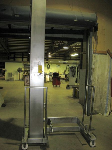 for 400 or 600 LB buggies, 7' dump height, on s.s. dump cart  **Located In Yorkville, IL