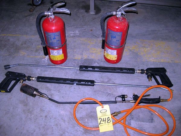 ) Western Enterprises Hotspotter Propane Torch & (2) Flag Fire Extinguishers  **Located In