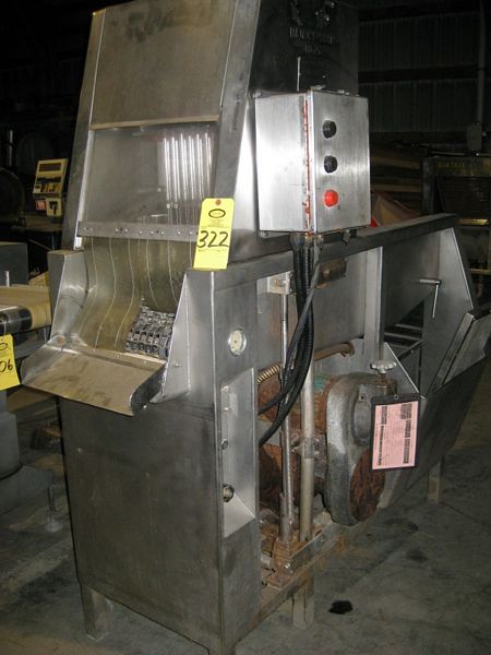 der mounted brine tank w/filter screens, 16" W X 5' L s.s. conveyor, missing doors