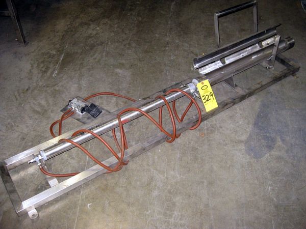 stroke on cylinder w/foot pedal activation, mounted on 6' L s.s. frame  ***Located In Yorkville, IL