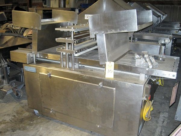 head, 24" W X 80" L s.s. ladder chain belting, 460 volt, 3 phase, Ser. #4724, missing blades