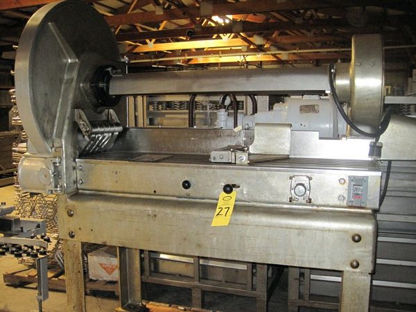 900 to 1,500 slices/min., 5 h.p., s.s. product contact, 12" W X 4" H product opening