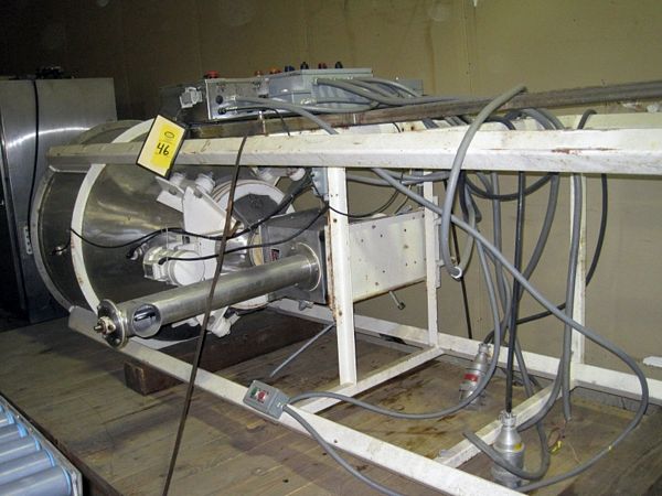 h.p., live bottom hopper, electronic vibratory motor mdl. CD3/18/100, high/low controls, last used