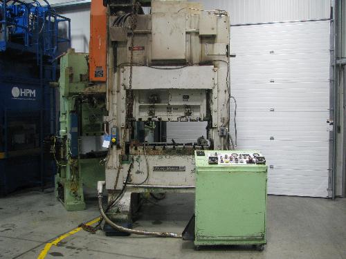Speed Mechanical Press. S/N. PM2-100-23783; Bolster 48" X 32", SPM 0-900, Stroke Length 1.25",